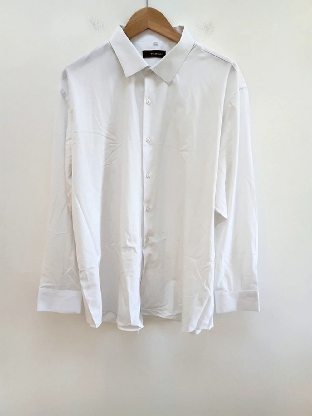Vitarelli Men's White Regular Fit Tailored Dress Shirt Size 2XL Like New